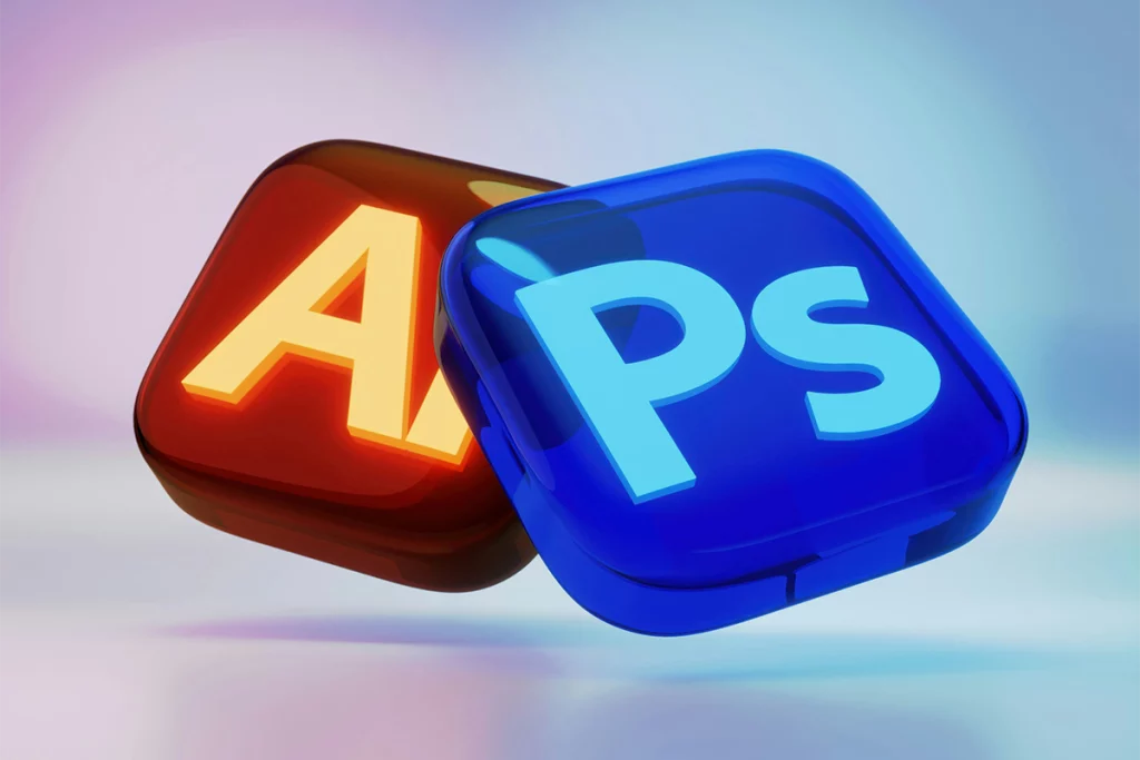 Les logos des logiciels Adobe, des cours informatiques qui sont dispensés par Infoeasy.