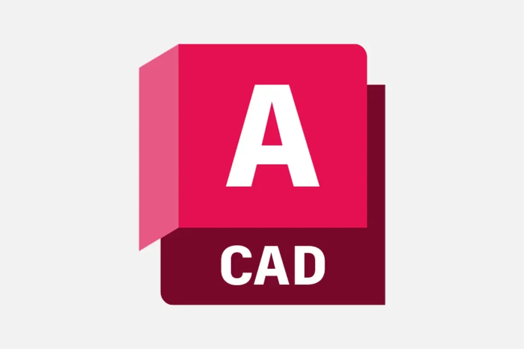 Logo du logiciel AutoCAD 2D, dispensé dans un cours d’informatique donné chez Infoeasy.