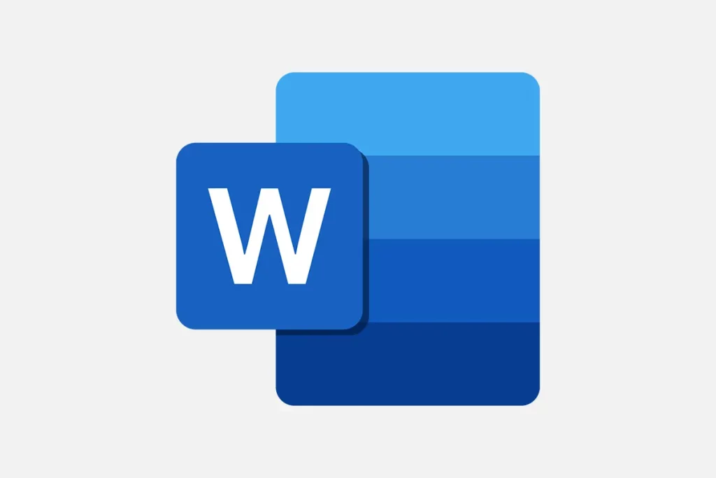 Logo du logiciel Word, dispensé dans un cours d’informatique donné chez Infoeasy.